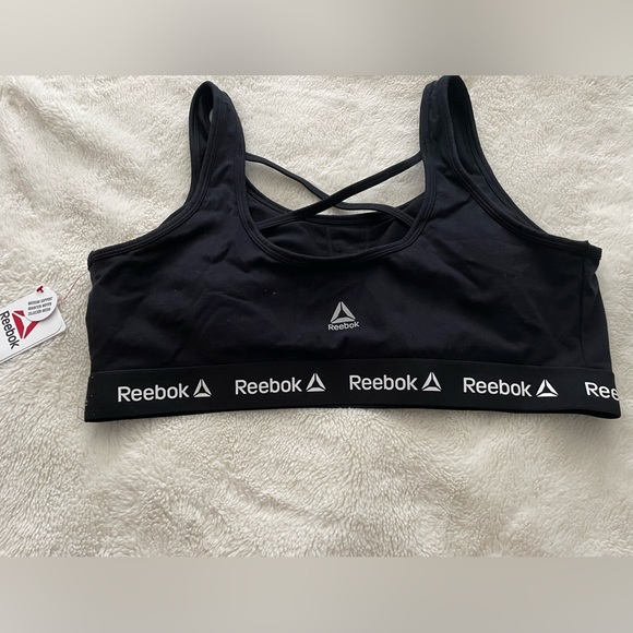 Black Reebok sports bra - Picture 2 of 3
